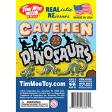Tim Mee Toy Prehistoric Cavemen and Dinosaurs Earthtone Colors Insert Card Art