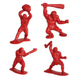 Tim Mee Toy Prehistoric Caveman Red Figures Close Up