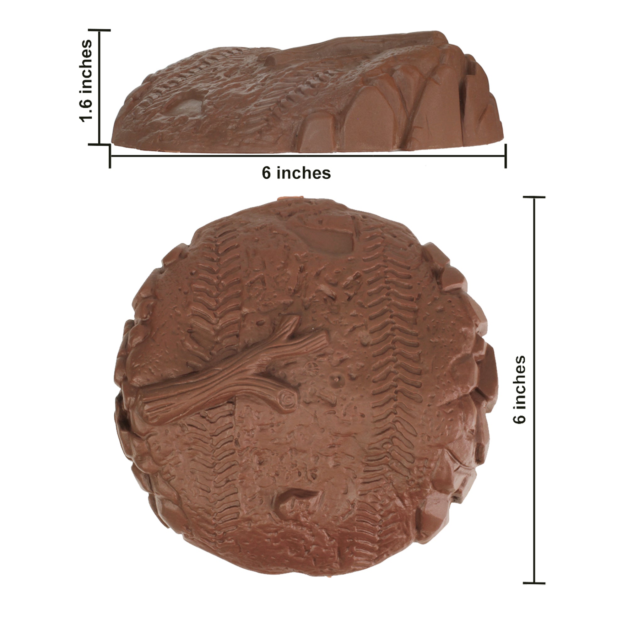 TimMee Round ROADBLOACK TERRAIN Dirt Hill Brown Plastic Accessory