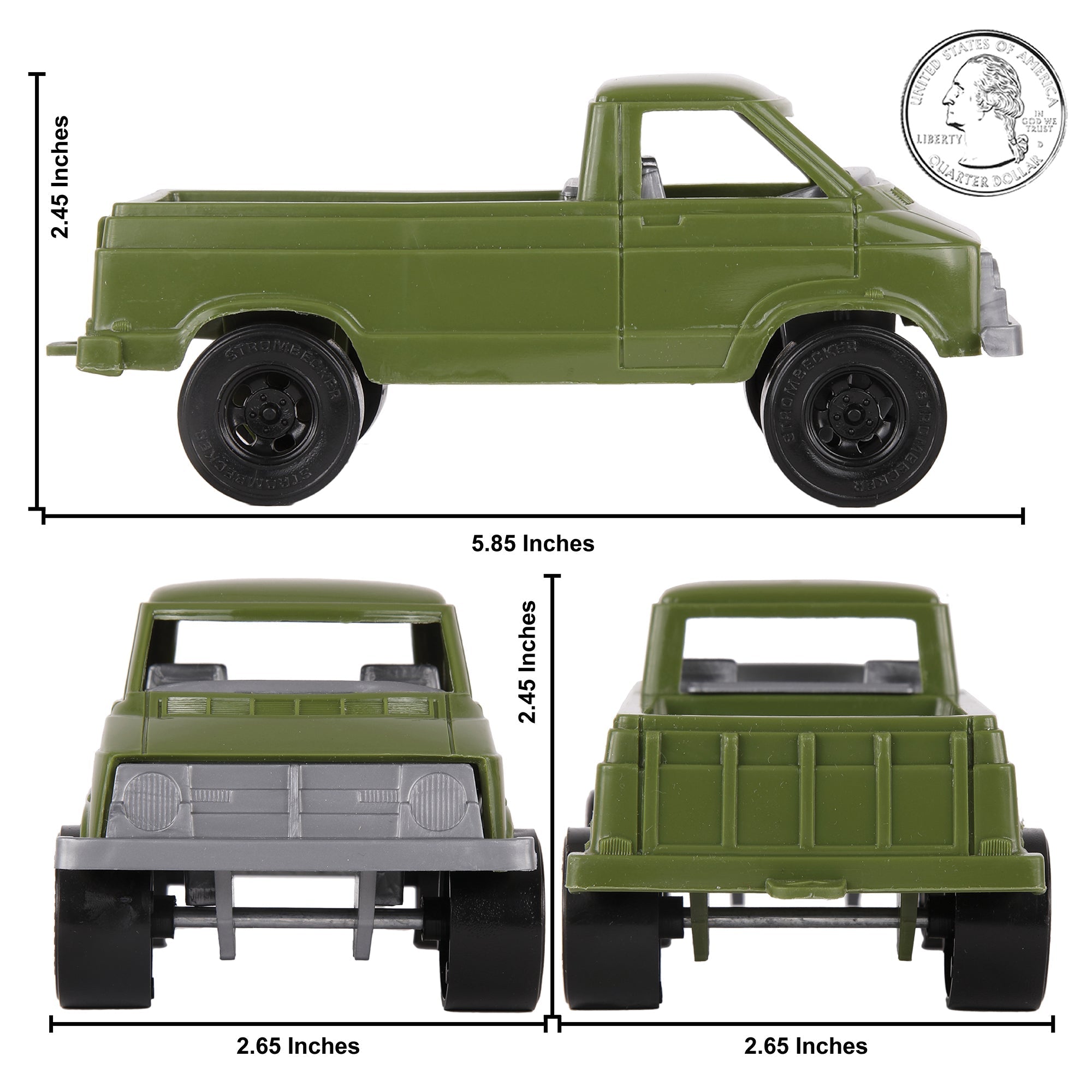 TimMee Battle TRANSPORT M38A1 & Pickup OD Green Plastic Army Men