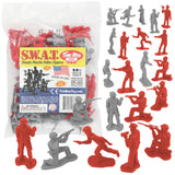 Tim Mee Toy SWAT Police Figures Gray & Red Main Image