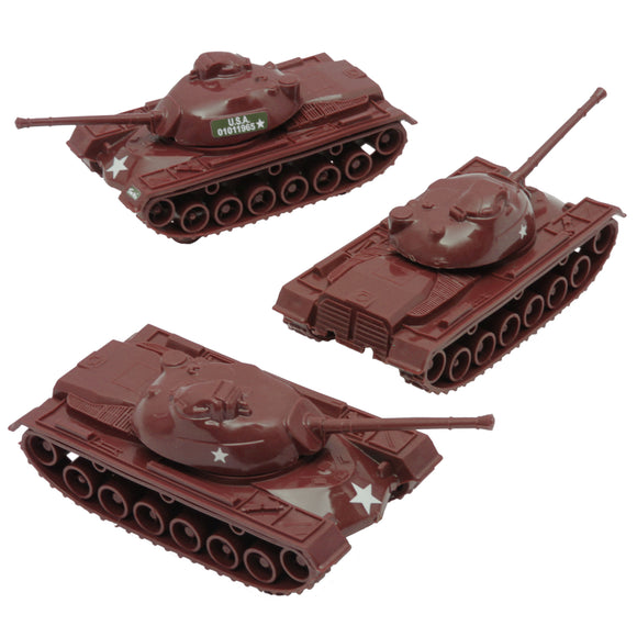 BMC CTS WW2 Soviet T-34 Tank - Red 1:40 Russian T34 Plastic Army Men Vehicle