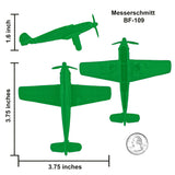 Tim Mee Toy WW2 Fighter Planes Green Messerschmitt BF-109 Scale