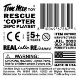 Tim Mee Toy Army Rescue Helicopter Gray Label Art