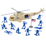 Tim Mee Toy Army Helicopter Tan Vignette