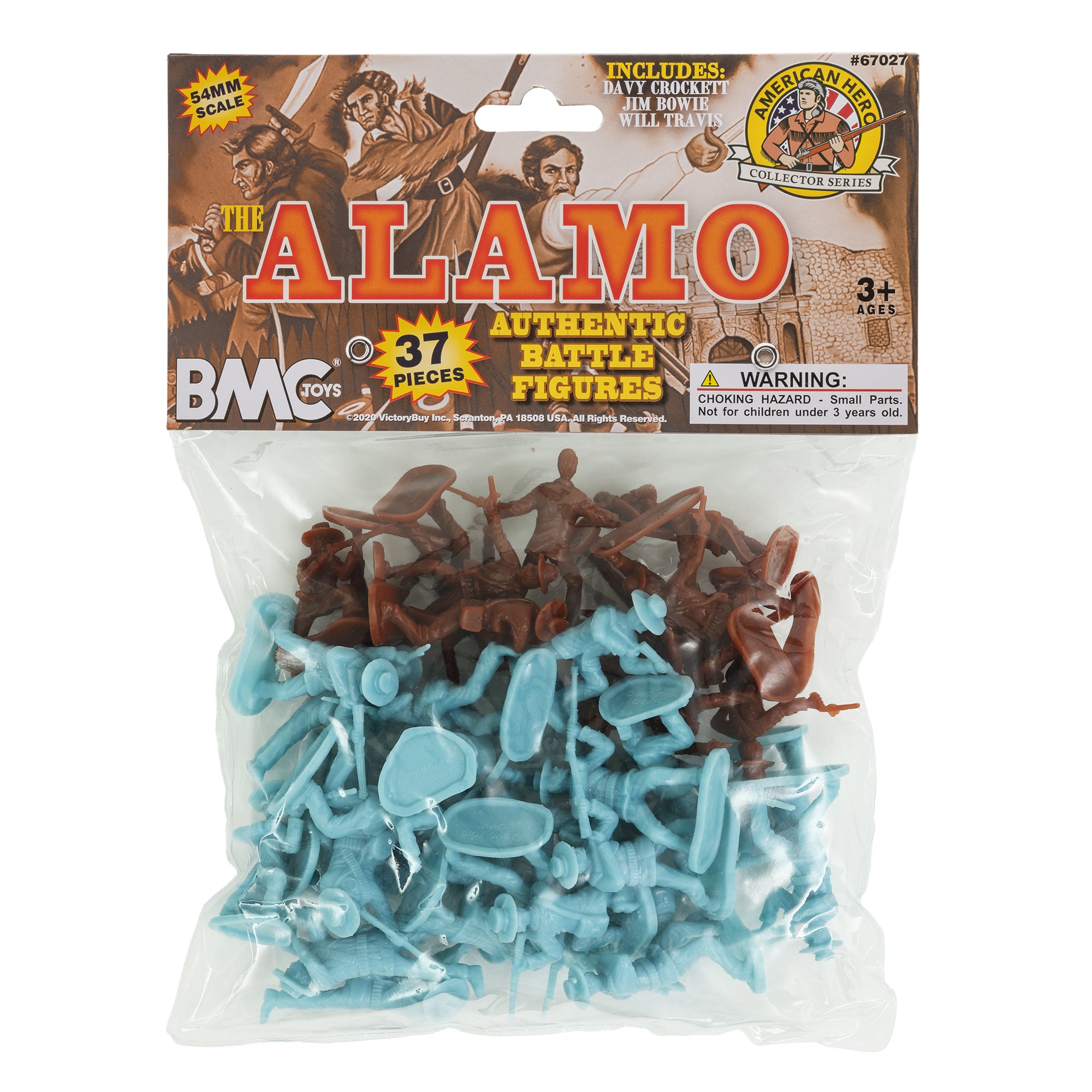 BMC Alamo Texans - 12 figures in 5 poses - 54mm plastic toy soldiers