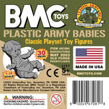 BMC Toys Classic OD Green, Tan and Gray Plastic Army Baby Figures Insert Art