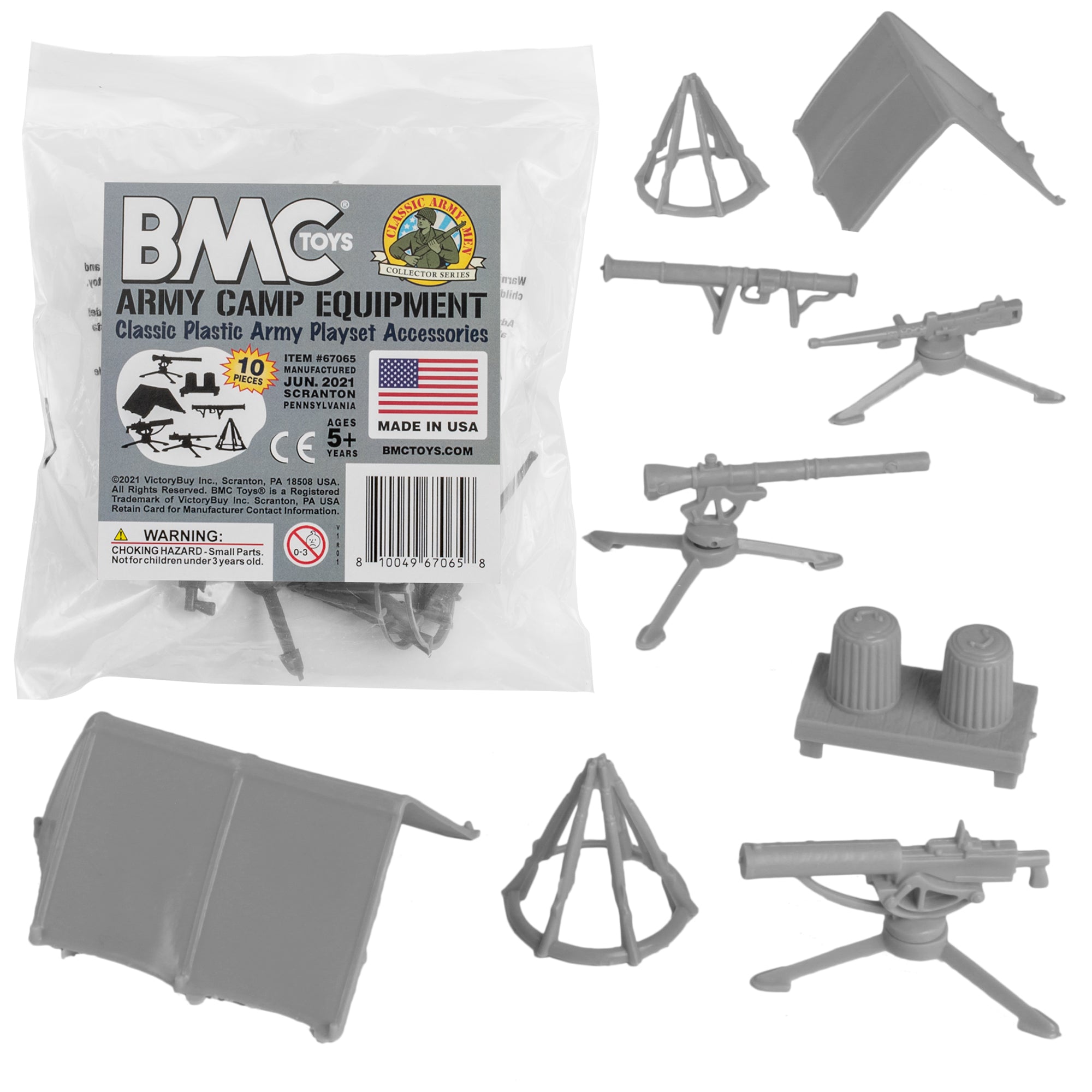 BMC Classic Plastic Army Men Camp Equipment