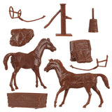 BMC Toys Classic Marx Pack Horses Brown Close Up