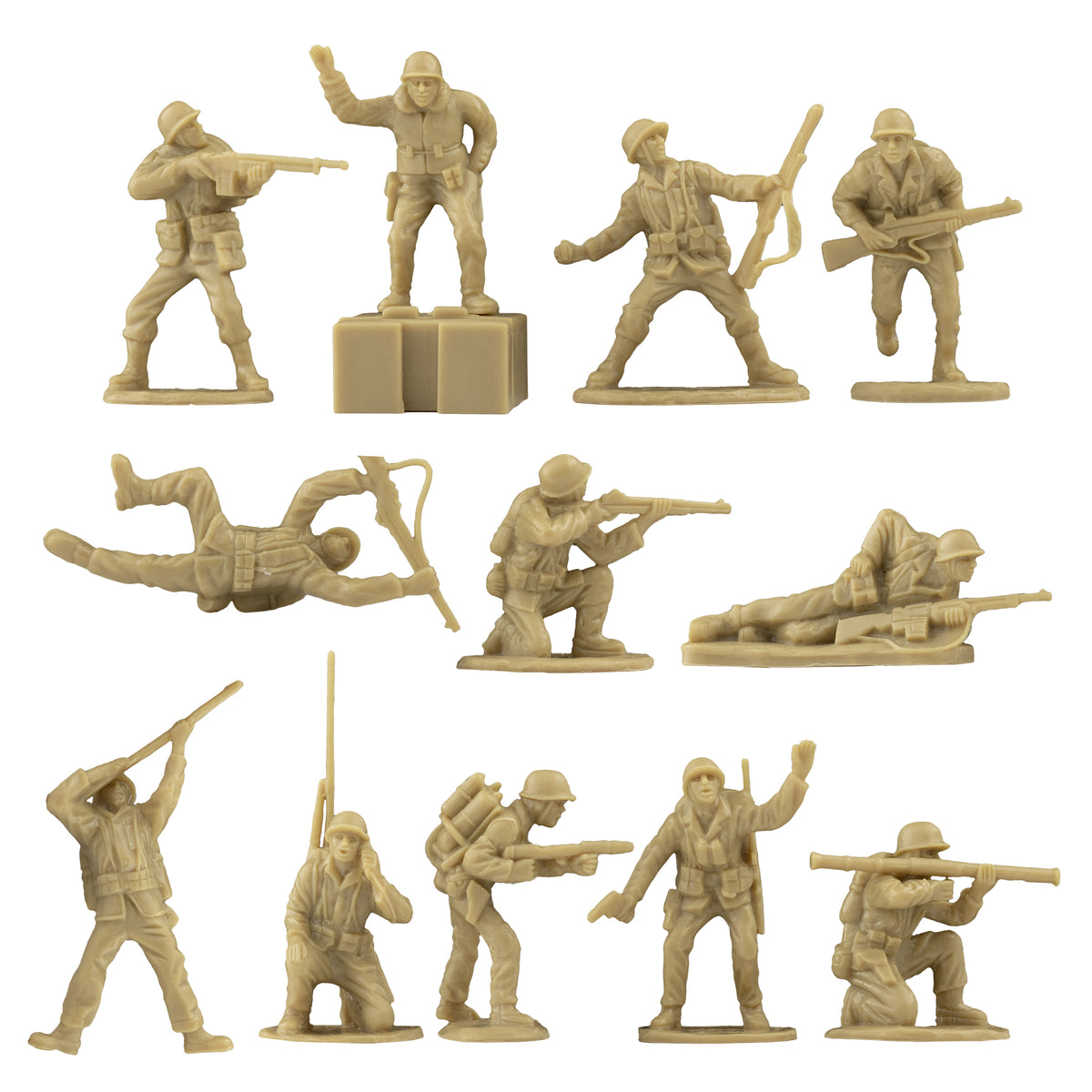 BMC WW2 Iwo Jima US Marines Plastic Army Men American Soldier Figures ...