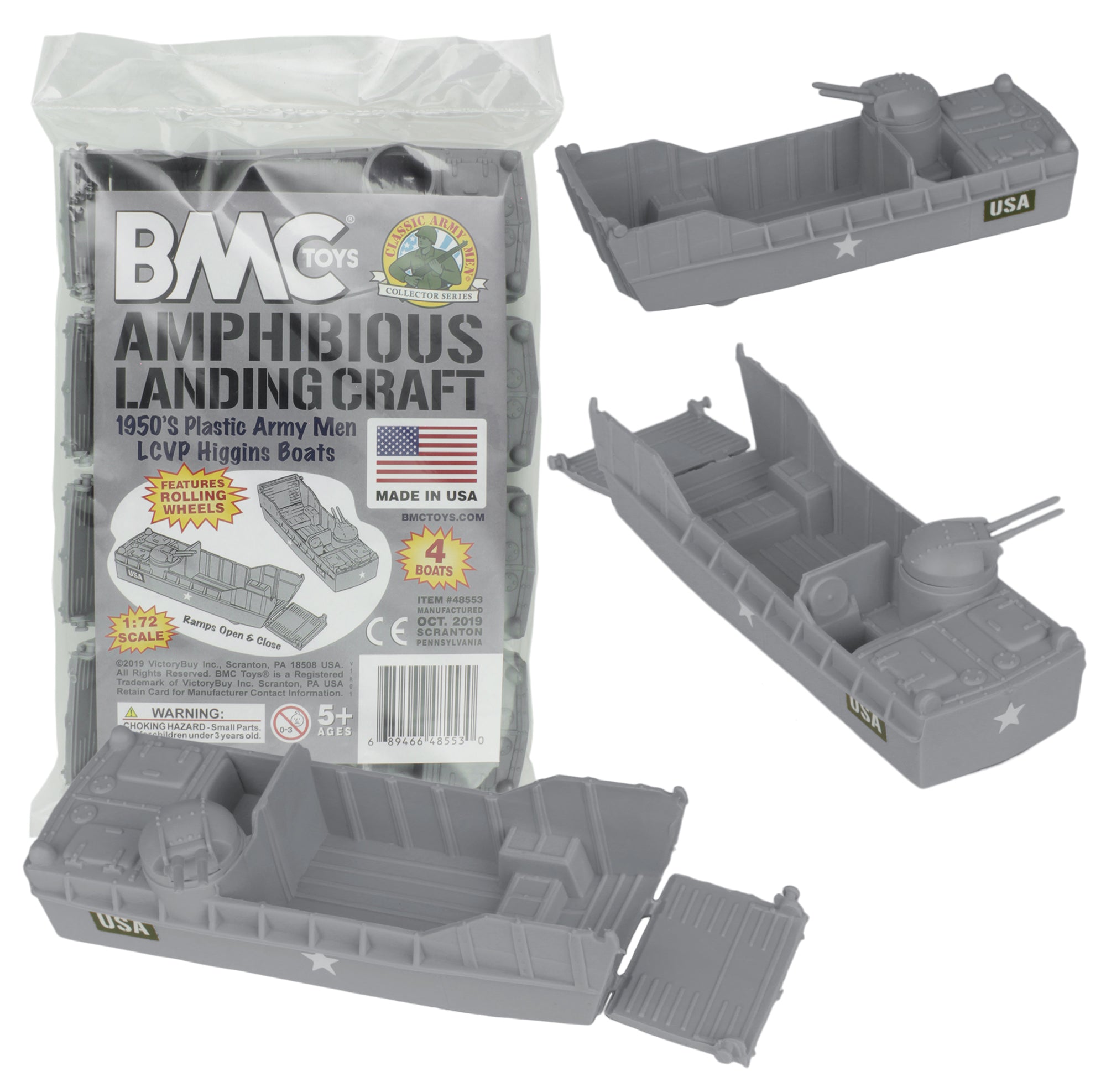 BMC Classic Marx Landing Craft Gray Plastic Army Men Vehicle – BMC