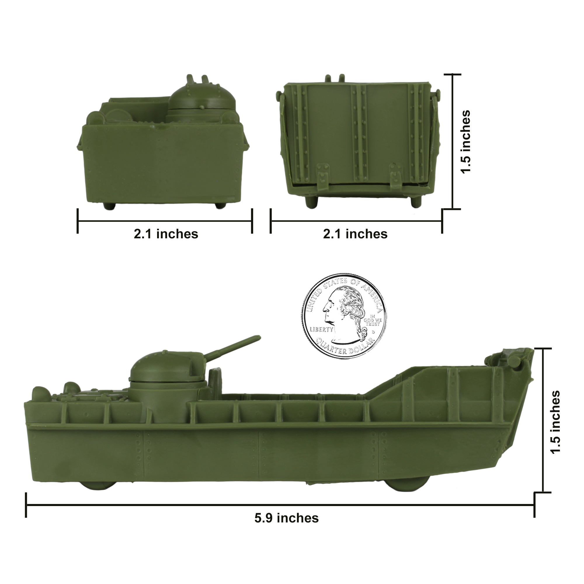 BMC Classic Marx Landing Craft Tan & OD Green Plastic Army Men Vehicle –  BMC Toys