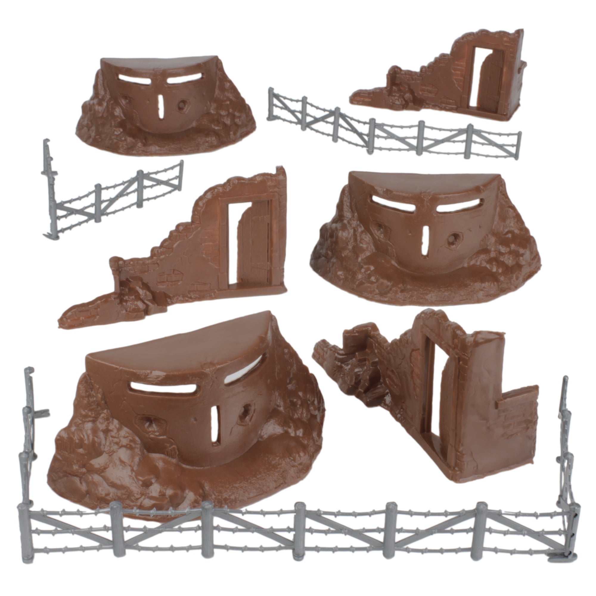 BMC Classic Marx Battleground Brown Plastic Army Men Playset