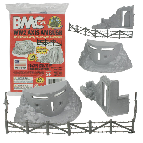 BMC Classic Marx Battleground Gray Plastic Army Men Playset