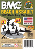 BMC Toys Classic Marx WW2 Beach Assault OD Green Tan Insert Art Card V1 Rev4