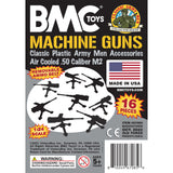 BMC Toys Classic Mpc Army Machine Guns Black and Silver-Gray Insert Art Card