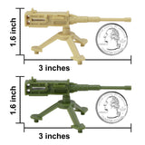 BMC Toys Classic Mpc Army Machine Guns Tan OD Green Scale
