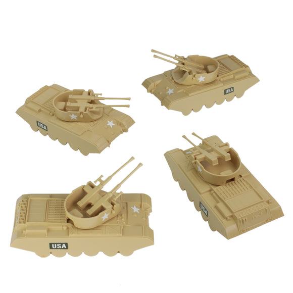 TimMee Toy TANKS for Plastic Army Men Black WW2 3pc - Made in