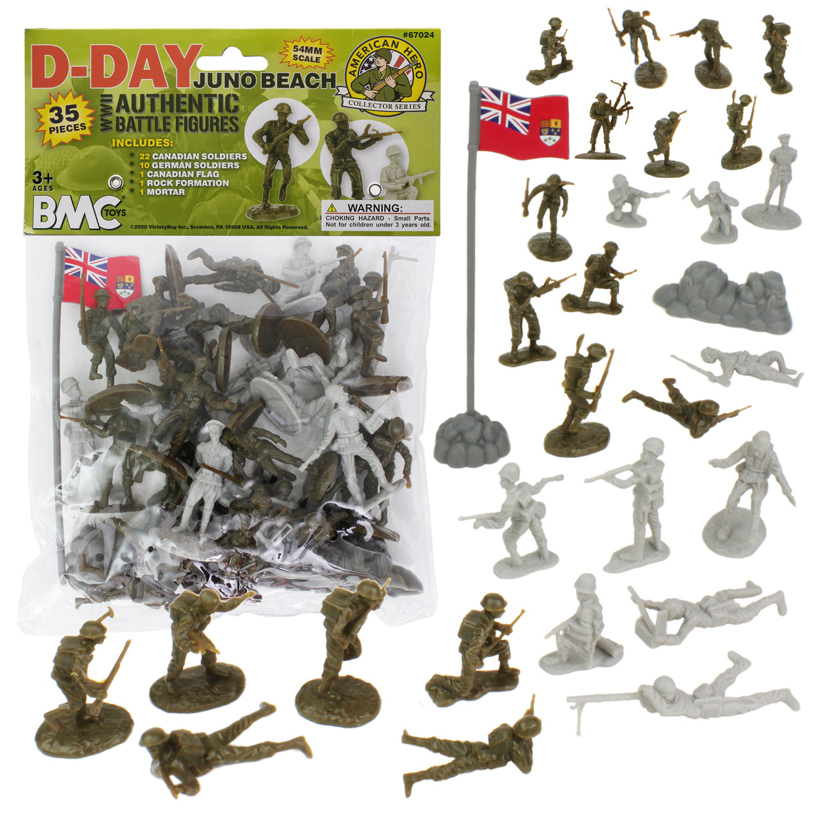 BMC WW2 D-Day Juno Beach Plastic Army Men 35 Canadian German Soldiers ...