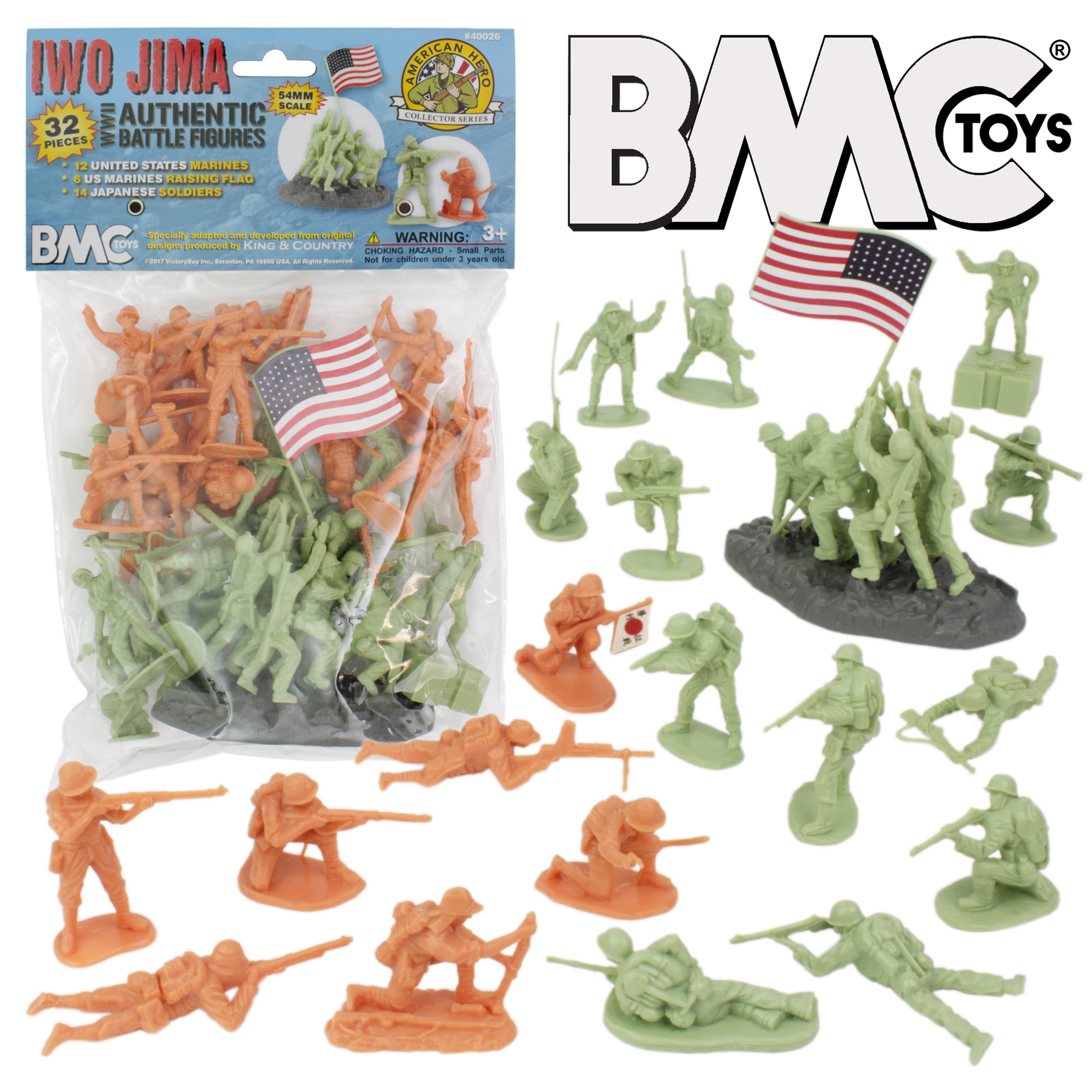 BMC Iwo-Jima Plastic Army Men Set 32 Piece Set – BMC Toys