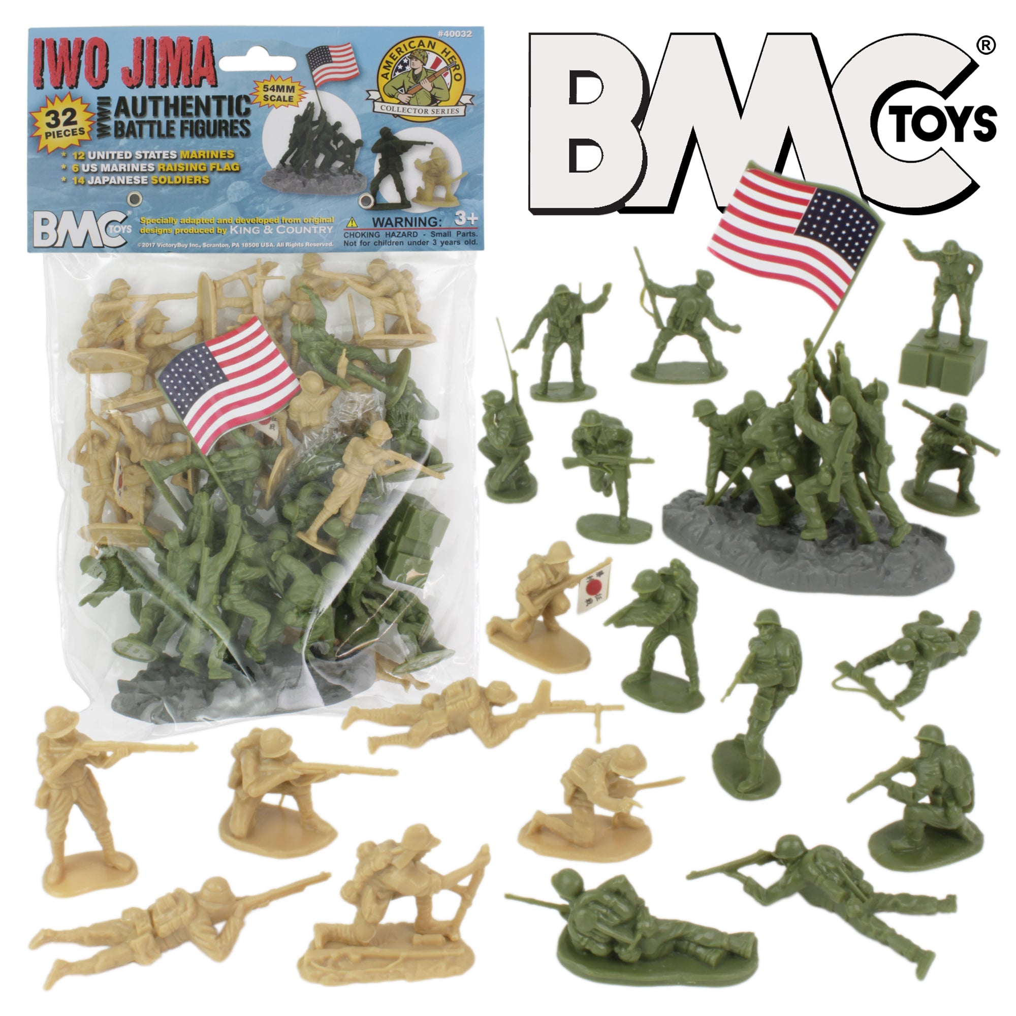 BMC Iwo-Jima Plastic Army Men Set 32 Piece Set – BMC Toys