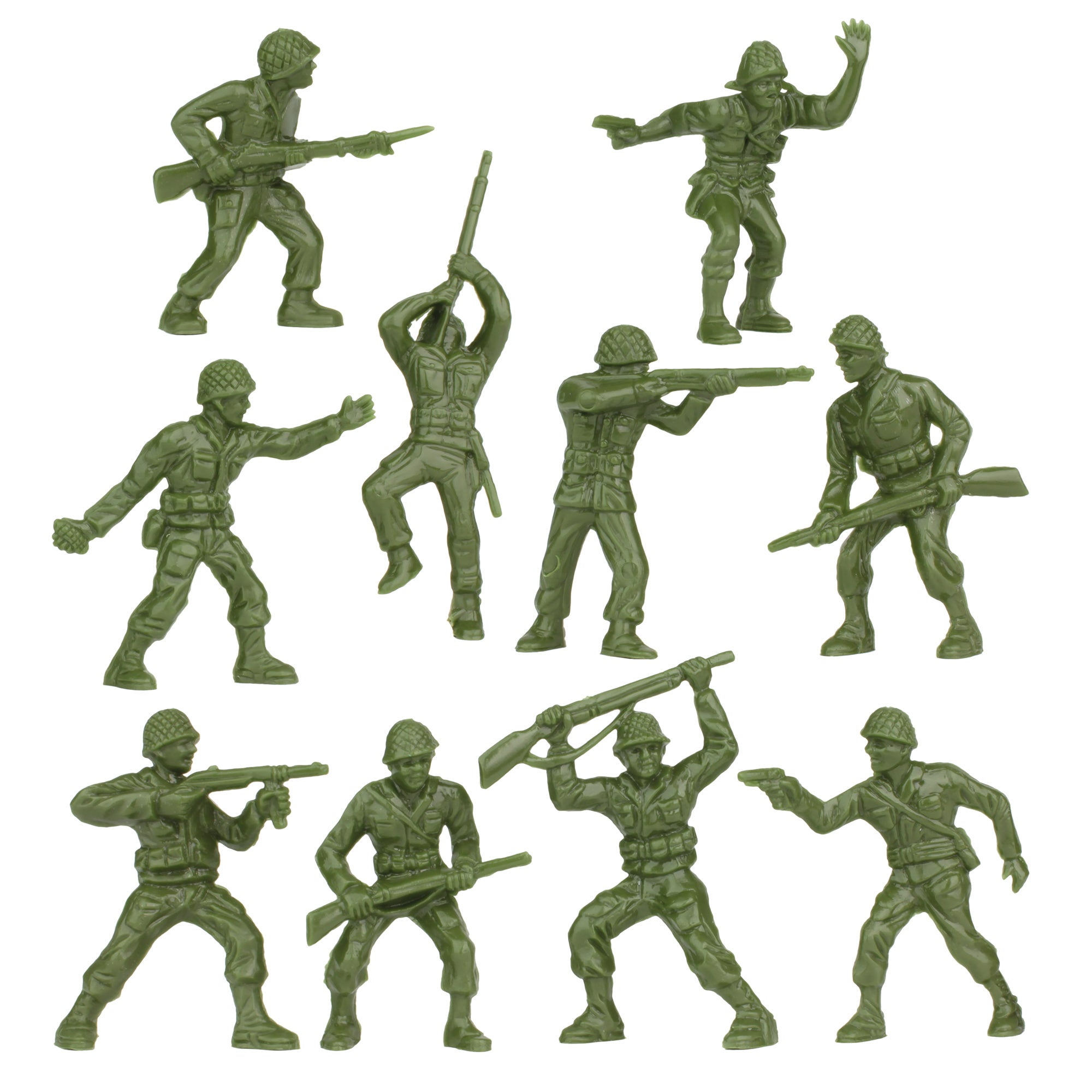 BMC Classic Green PLASTIC ARMY Men - 40pc WW2 Soldier Figures USA