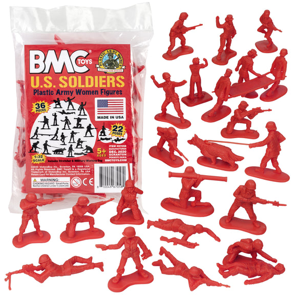 BMC Toys Plastic Army Women Red Main