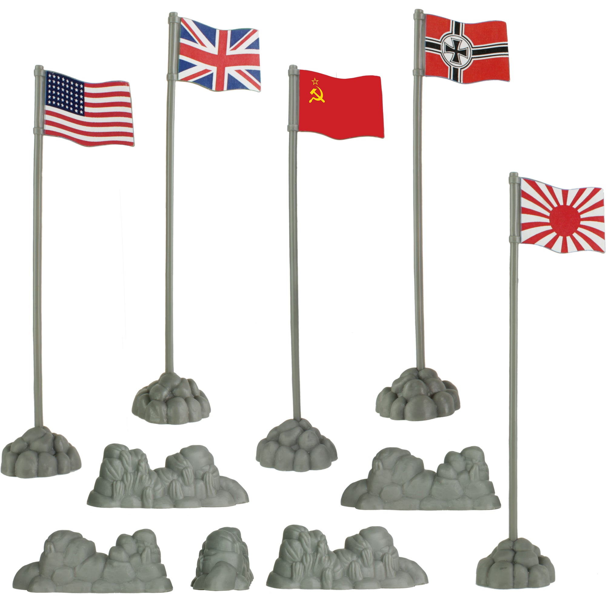 WW2 Axis Plastic Army Men Flags Playset Accessories – BMC Toys