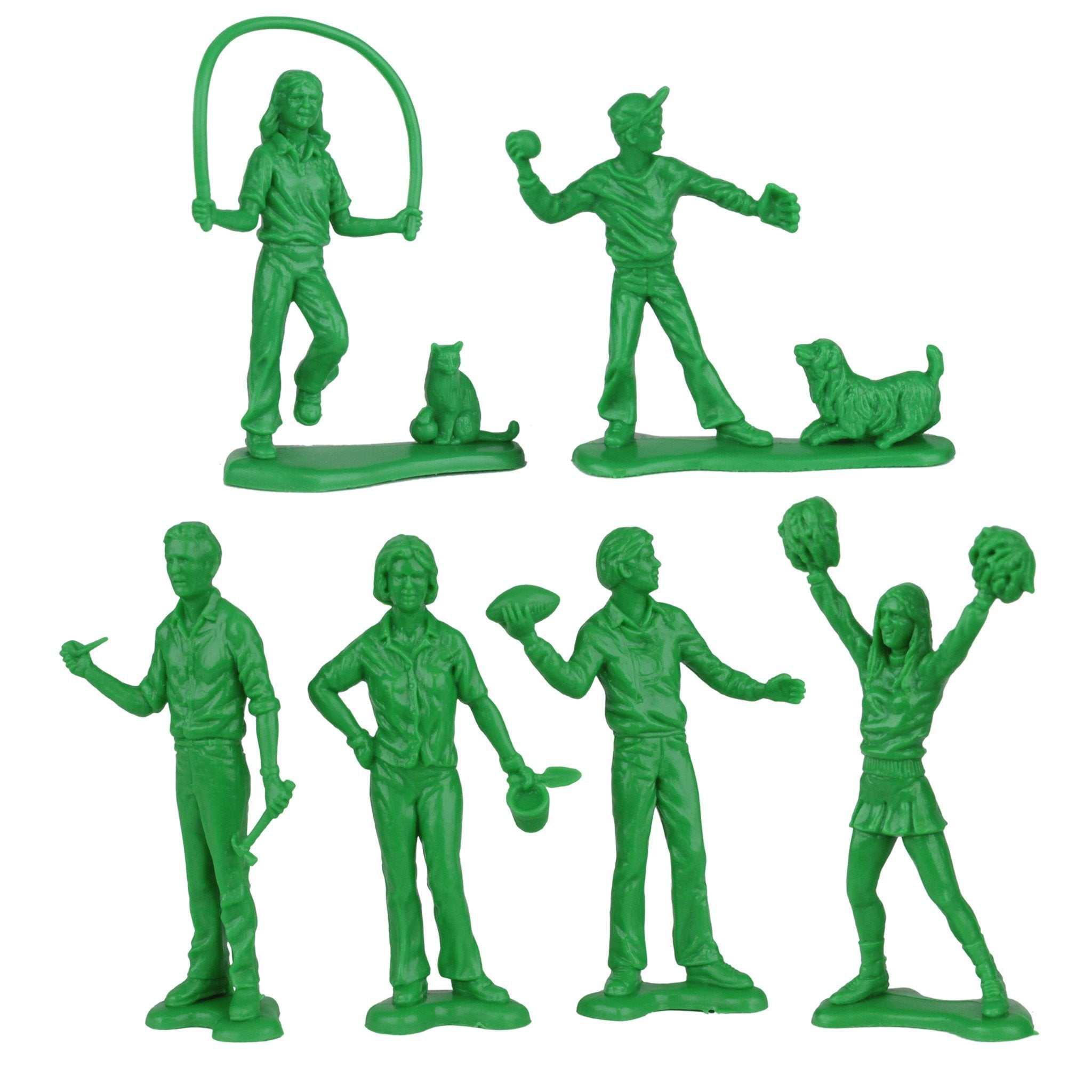 Tim Mee PEOPLE Play Figures Green and Putty Color 24pc Playset