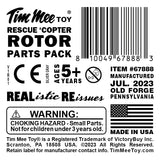 Tim Mee Toy Rescue Helicopter Rotor Parts Silver-Gray Label Art