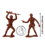  Tim Mee Toy Plastic Army Men Rust Brown Soldier Figures Scale
