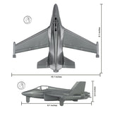 Tim Mee Toy Fighter Jet Silver-Gray Scale