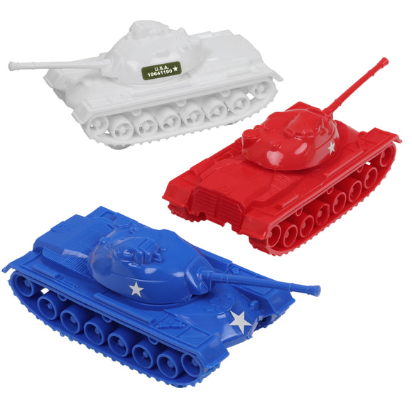 Tim Mee Toy M48 Patton Tank Red White Blue Vignette