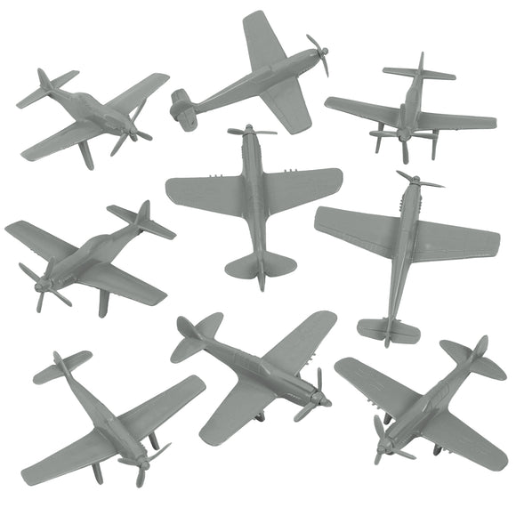 Tim Mee Toy WW2 Fighter Planes Gray Vignette