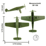Tim Mee Toy WW2 Fighter Planes OD Green Messerschmitt BF-109 Scale