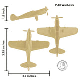 Tim Mee Toy WW2 Fighter Planes Blue P-40 WarhawkScale